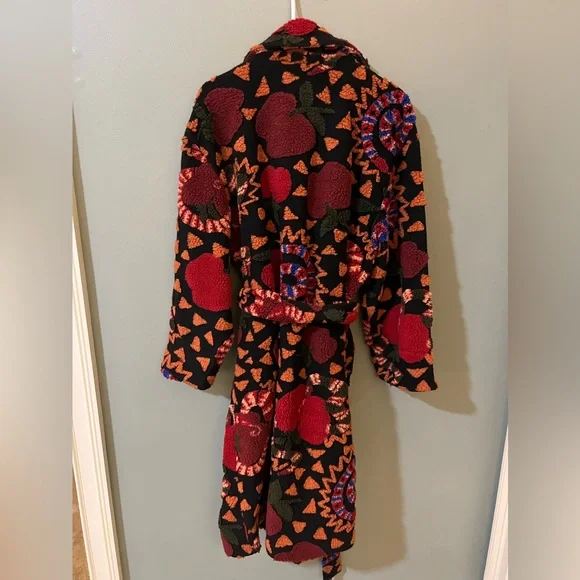 FARM Rio Womens Jungle Snake Fruit Black Apple size medium oversized coat - Picture 6 of 10